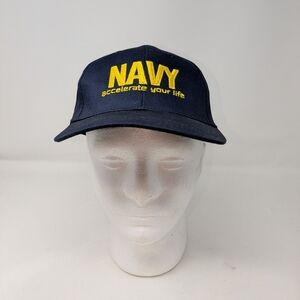 US NAVY Accelerate Your Life Cap Hat Adult Snapback Cotton Ne100%ver Worn